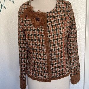 Farinelli Tweed Jacket vintage look sz Large